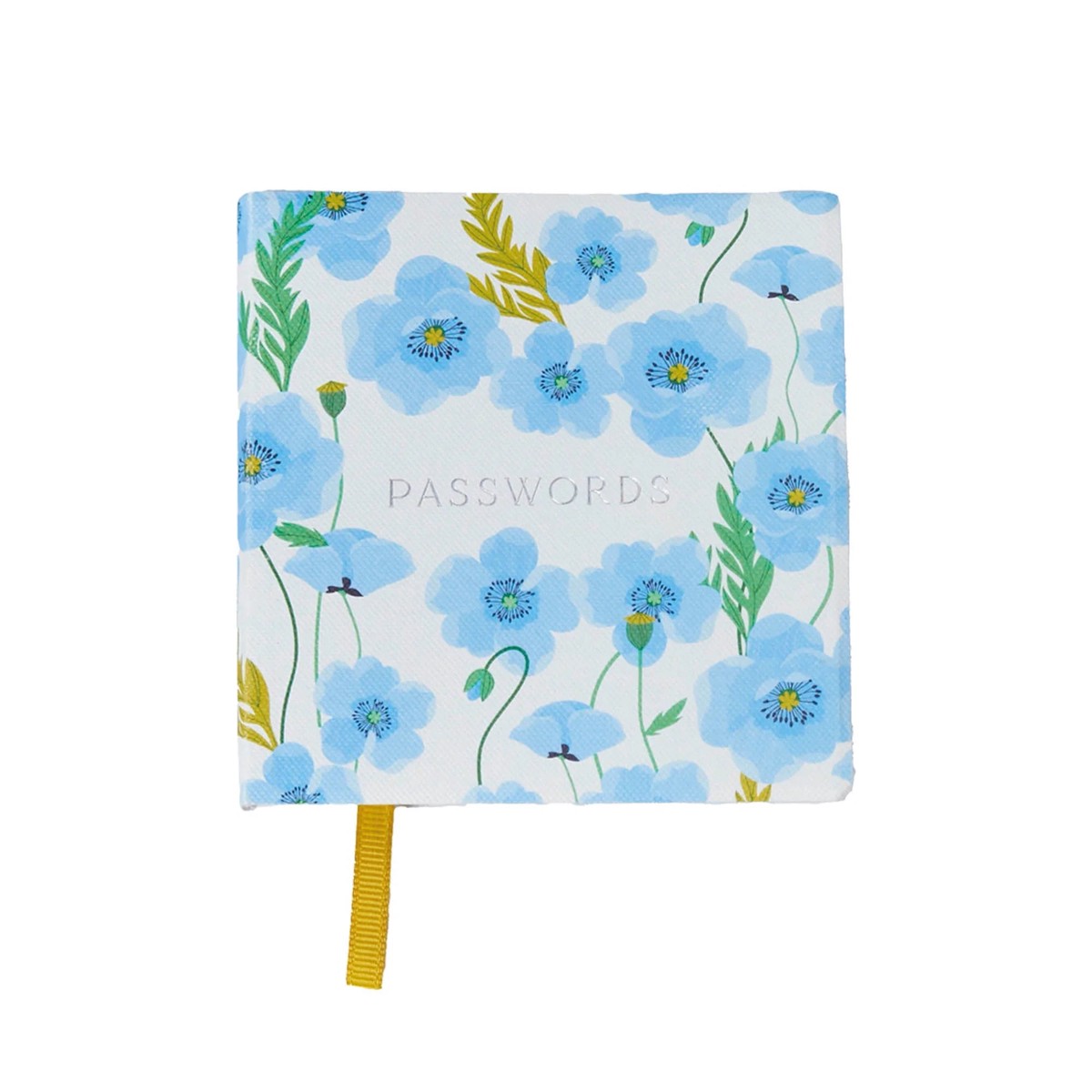 Belly Button Poppy Flower Password Book – Blue