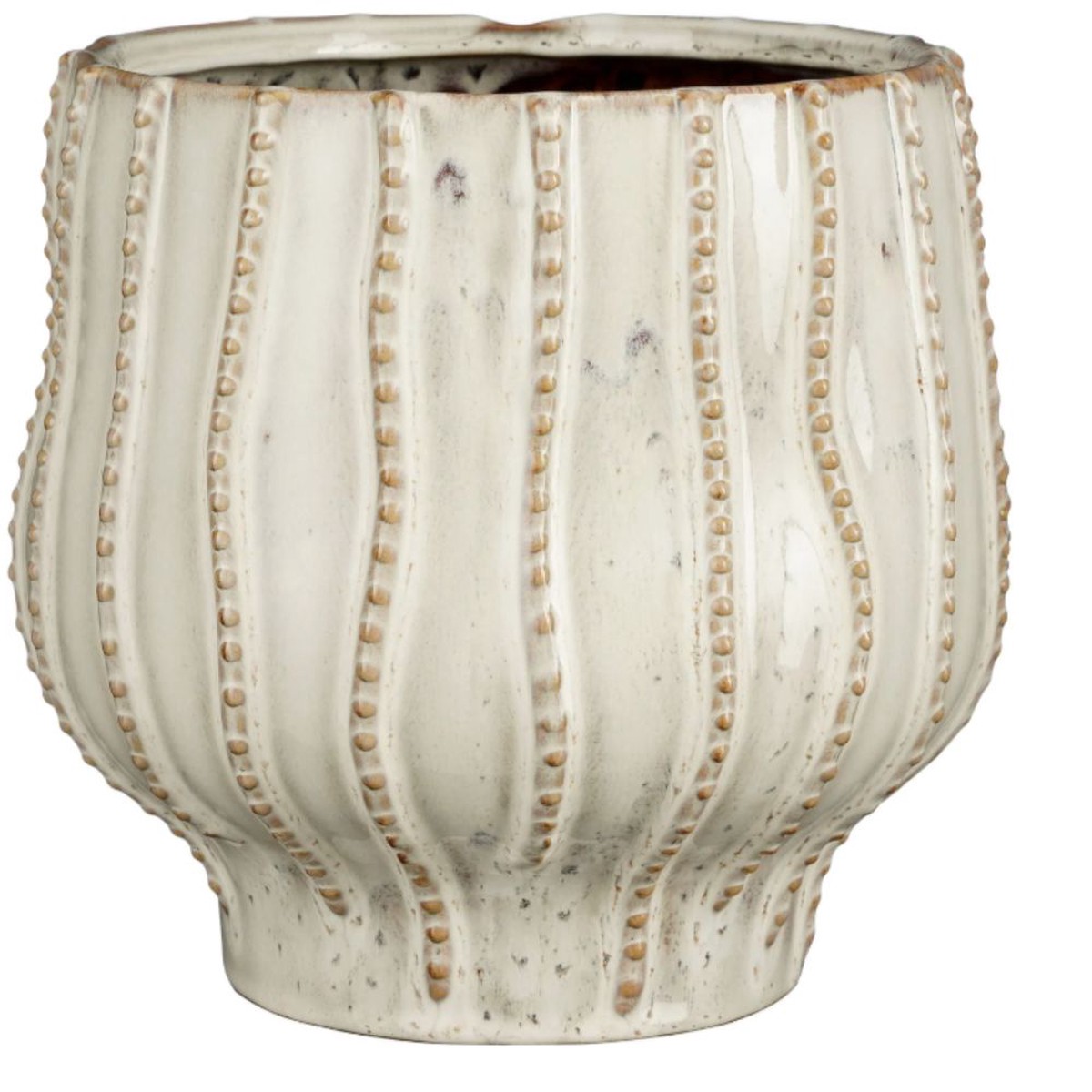 Mica Decorations 16cm White Cathy Pot