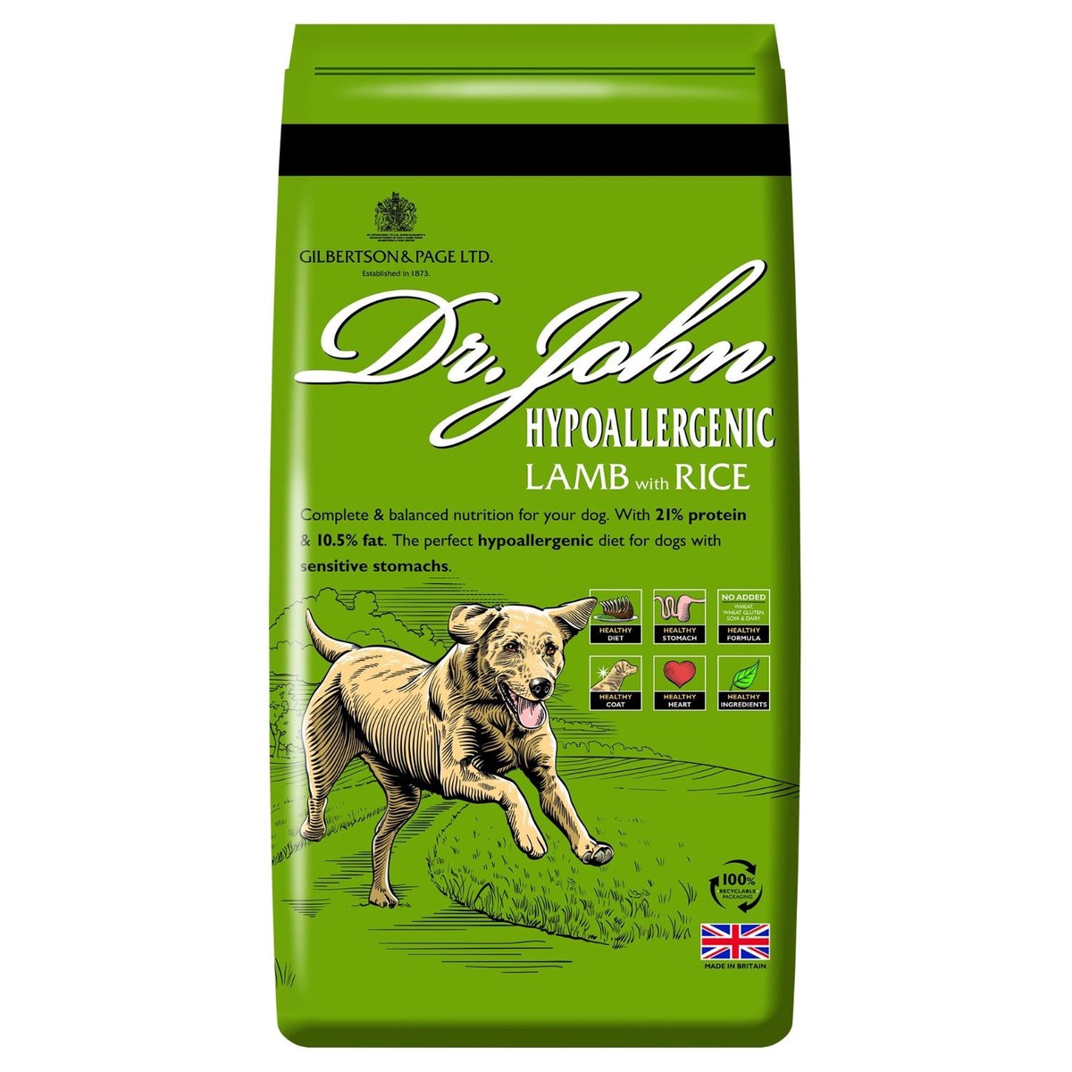 Dr John 12.5kg Hypoallergenic Lamb & Rice Dry Dog Food
