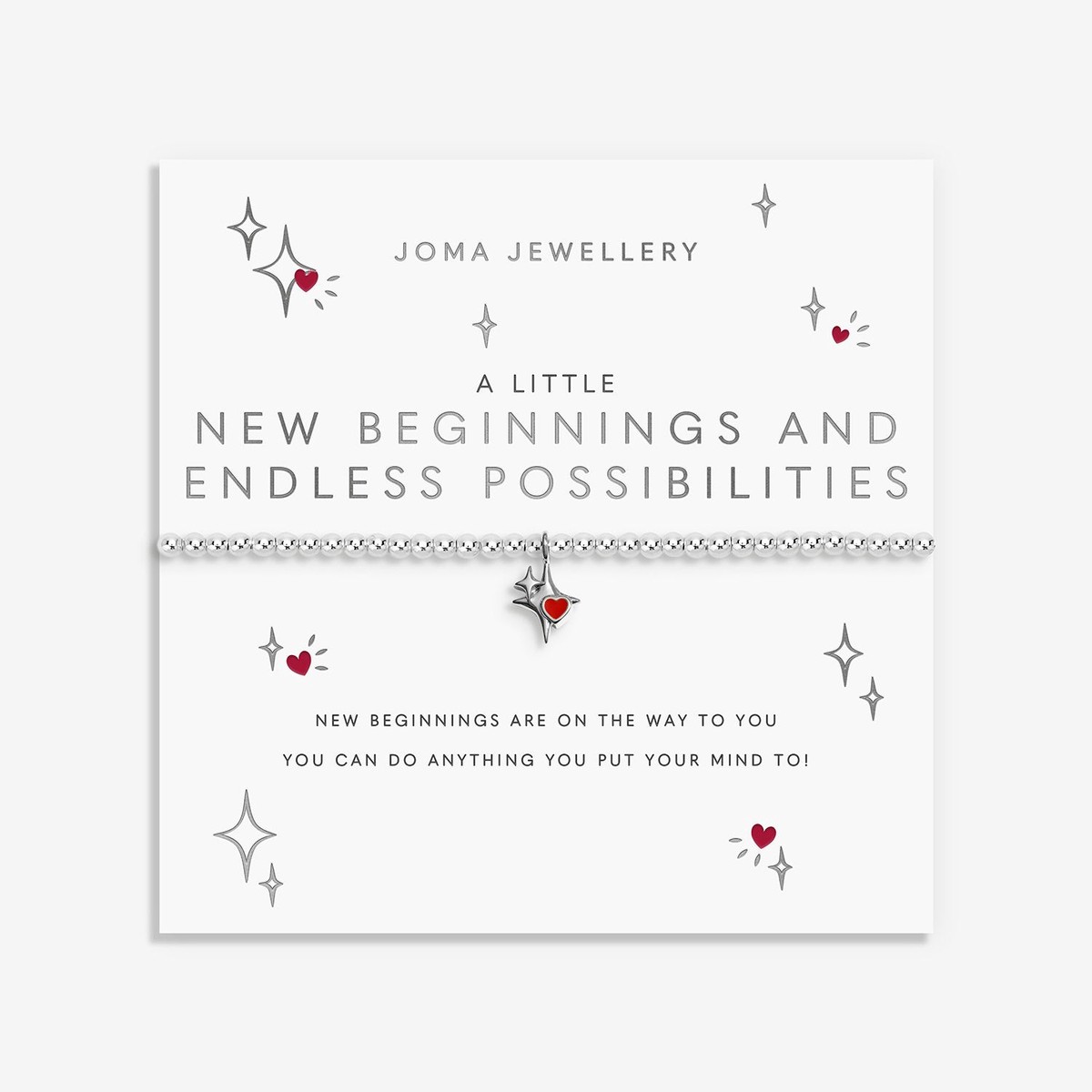 Joma Jewellery A Little 'New Beginnings And Endless Possibilities' Bracelet In Silver Plating - 17.5cm Stretch